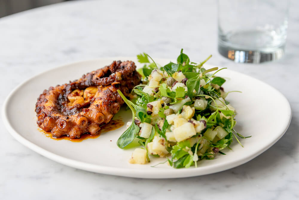 The octopus at Augustus Bistro. Photo: Gabriella Fregona